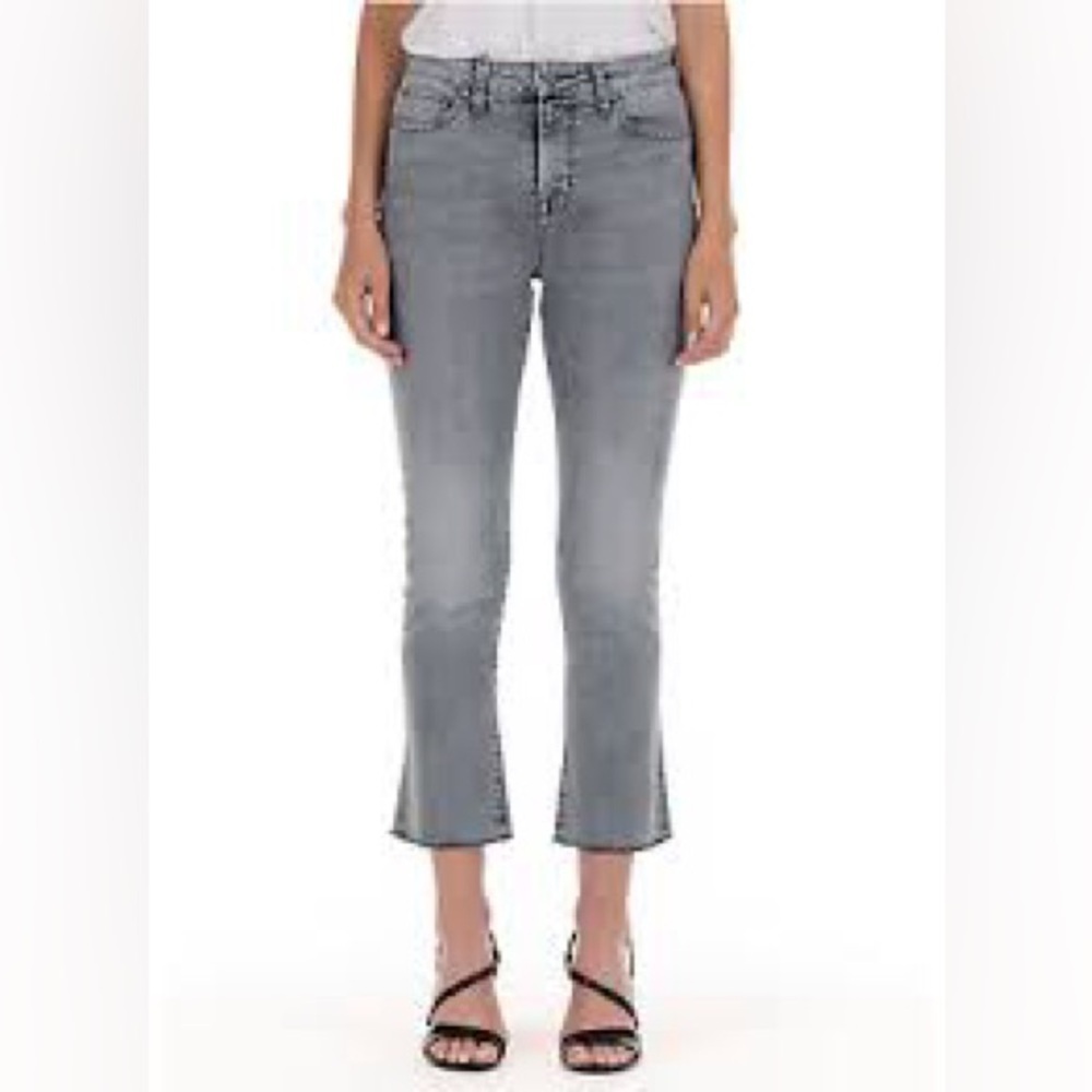 Fidelity Denim Juniper Crop Flare Faded Black Jeans 28
